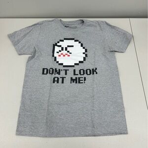 Nintendo Gray Short Sleeve Tee with Graphic Design